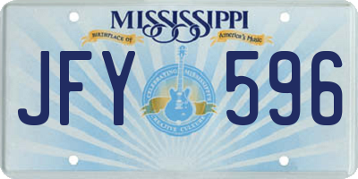 MS license plate JFY596