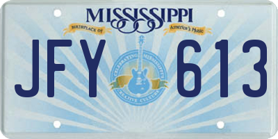 MS license plate JFY613