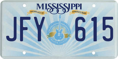 MS license plate JFY615