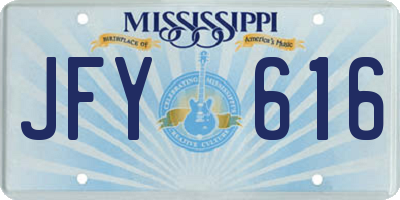 MS license plate JFY616