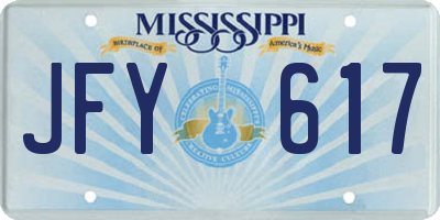 MS license plate JFY617