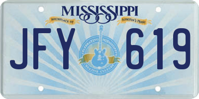 MS license plate JFY619