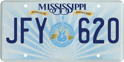 MS license plate JFY620