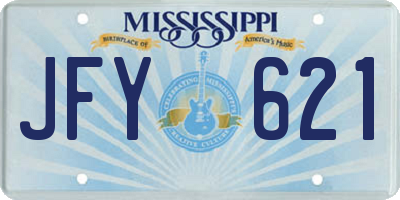 MS license plate JFY621