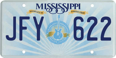 MS license plate JFY622