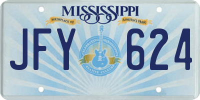 MS license plate JFY624