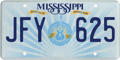 MS license plate JFY625