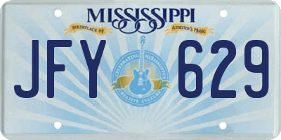 MS license plate JFY629