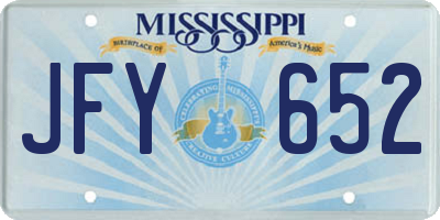 MS license plate JFY652
