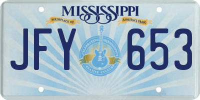MS license plate JFY653