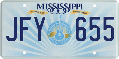 MS license plate JFY655