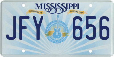 MS license plate JFY656