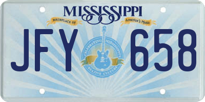 MS license plate JFY658