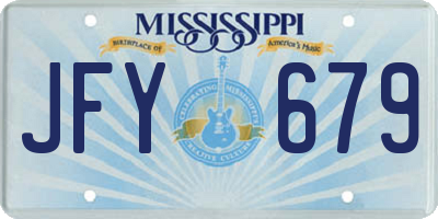 MS license plate JFY679