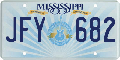 MS license plate JFY682