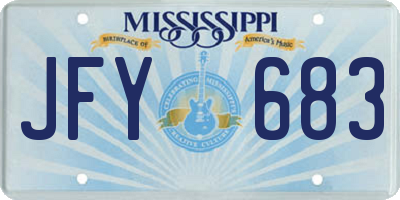 MS license plate JFY683