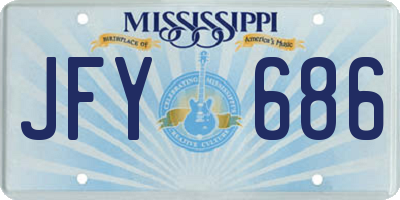MS license plate JFY686