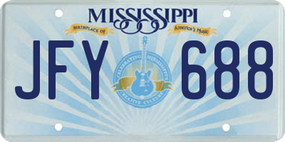 MS license plate JFY688