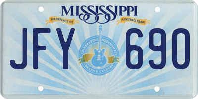 MS license plate JFY690