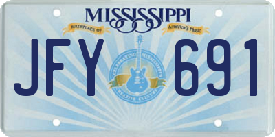 MS license plate JFY691