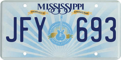 MS license plate JFY693