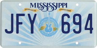 MS license plate JFY694