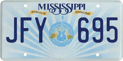 MS license plate JFY695