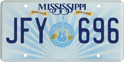 MS license plate JFY696
