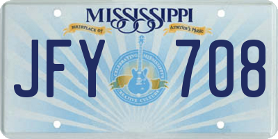 MS license plate JFY708