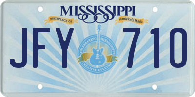 MS license plate JFY710