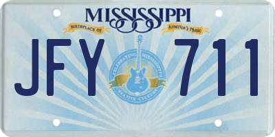 MS license plate JFY711