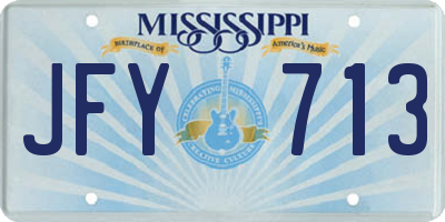 MS license plate JFY713
