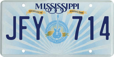 MS license plate JFY714