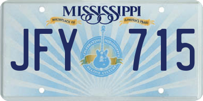 MS license plate JFY715