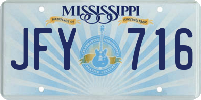 MS license plate JFY716