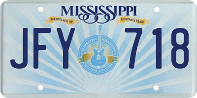 MS license plate JFY718