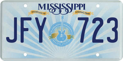 MS license plate JFY723