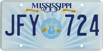 MS license plate JFY724