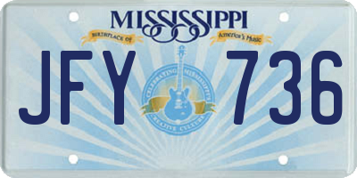 MS license plate JFY736