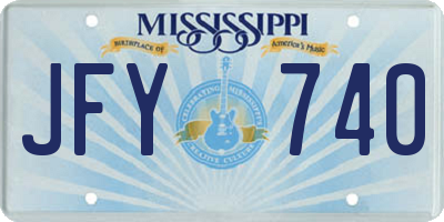 MS license plate JFY740