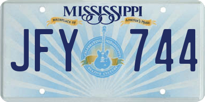 MS license plate JFY744