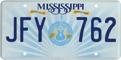 MS license plate JFY762