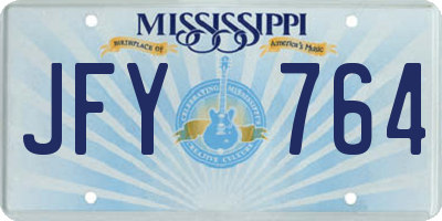 MS license plate JFY764