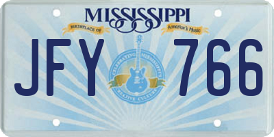 MS license plate JFY766