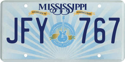 MS license plate JFY767