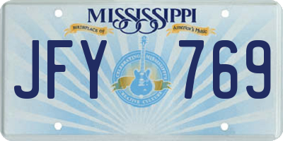MS license plate JFY769