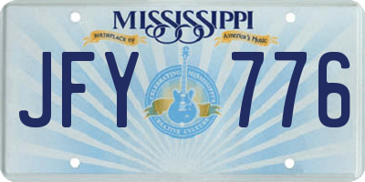MS license plate JFY776