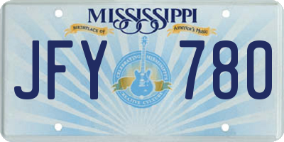 MS license plate JFY780