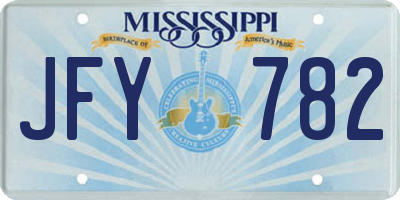 MS license plate JFY782