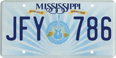 MS license plate JFY786